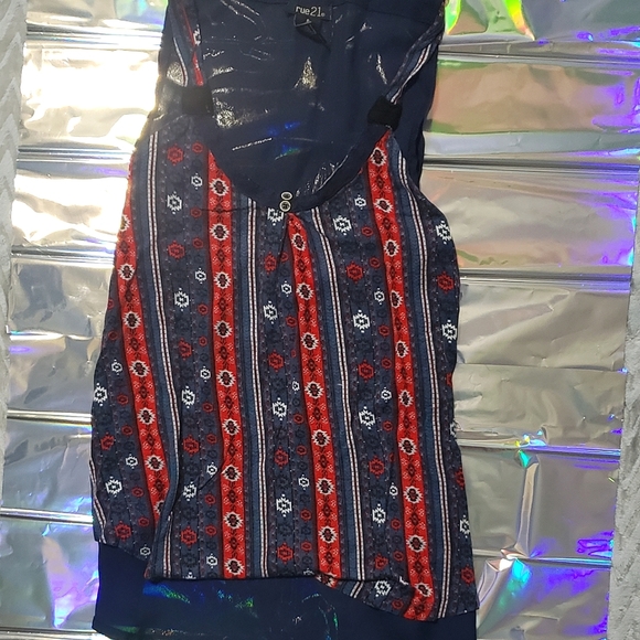 (2 for $10) Casual Rue21 Flowy Cami Top Sheer Back - Picture 6 of 6